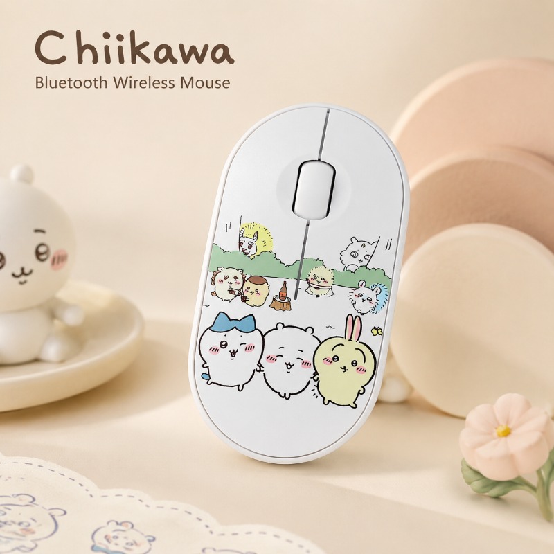 Laptop Tablet Accessories - 귀여운 Chiikawa 블루투스 무선 마우스 듀얼