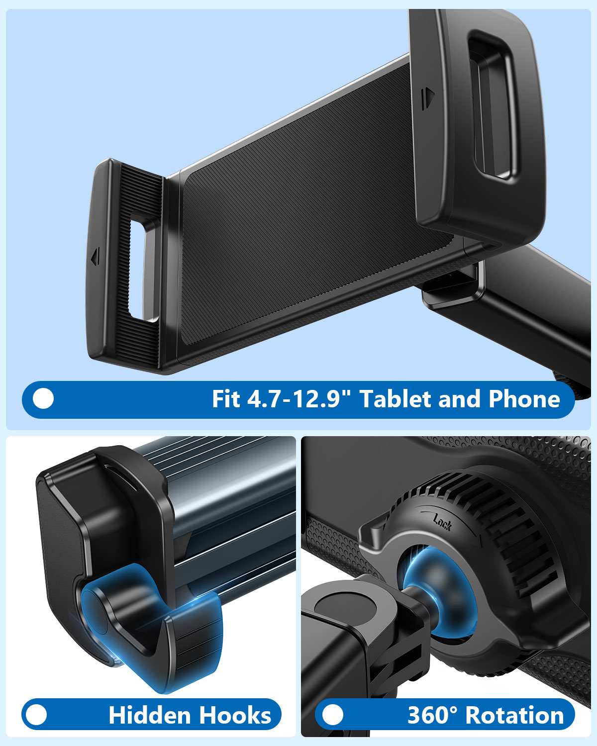 Hipacool 자동차 태블릿 홀더 스탠드 머리 받침  - Tablet Accessories Must Have 리뷰 및 가격