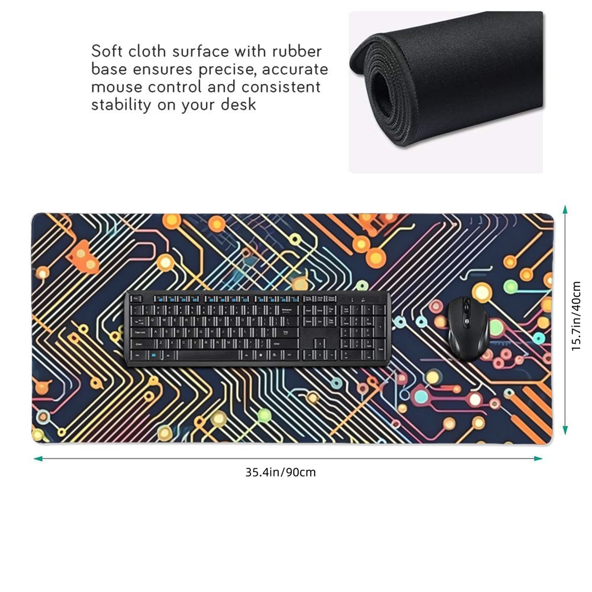 독특한 하이테크 회로 기판 대형 마우스 패드 컴퓨터 키 - Office Table Accessories Unique 리뷰 및 가격