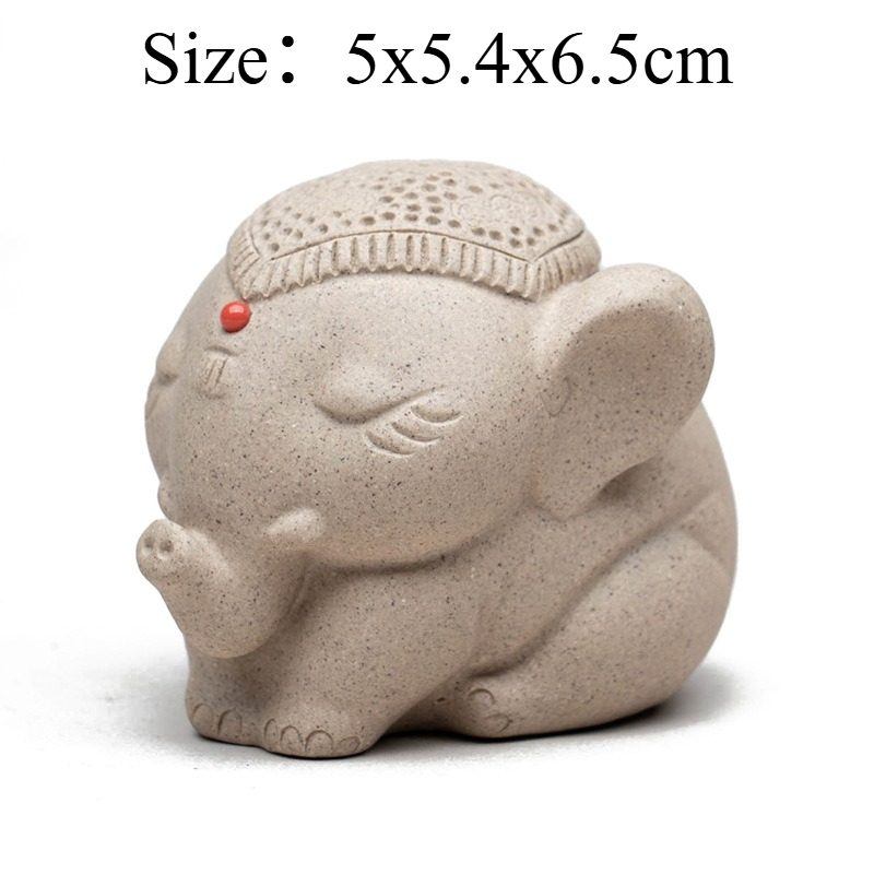 1 PC 보라색 점토 평화 코끼리 차 애완 동물 인형  - Unique Table Accessories 리뷰 및 가격
