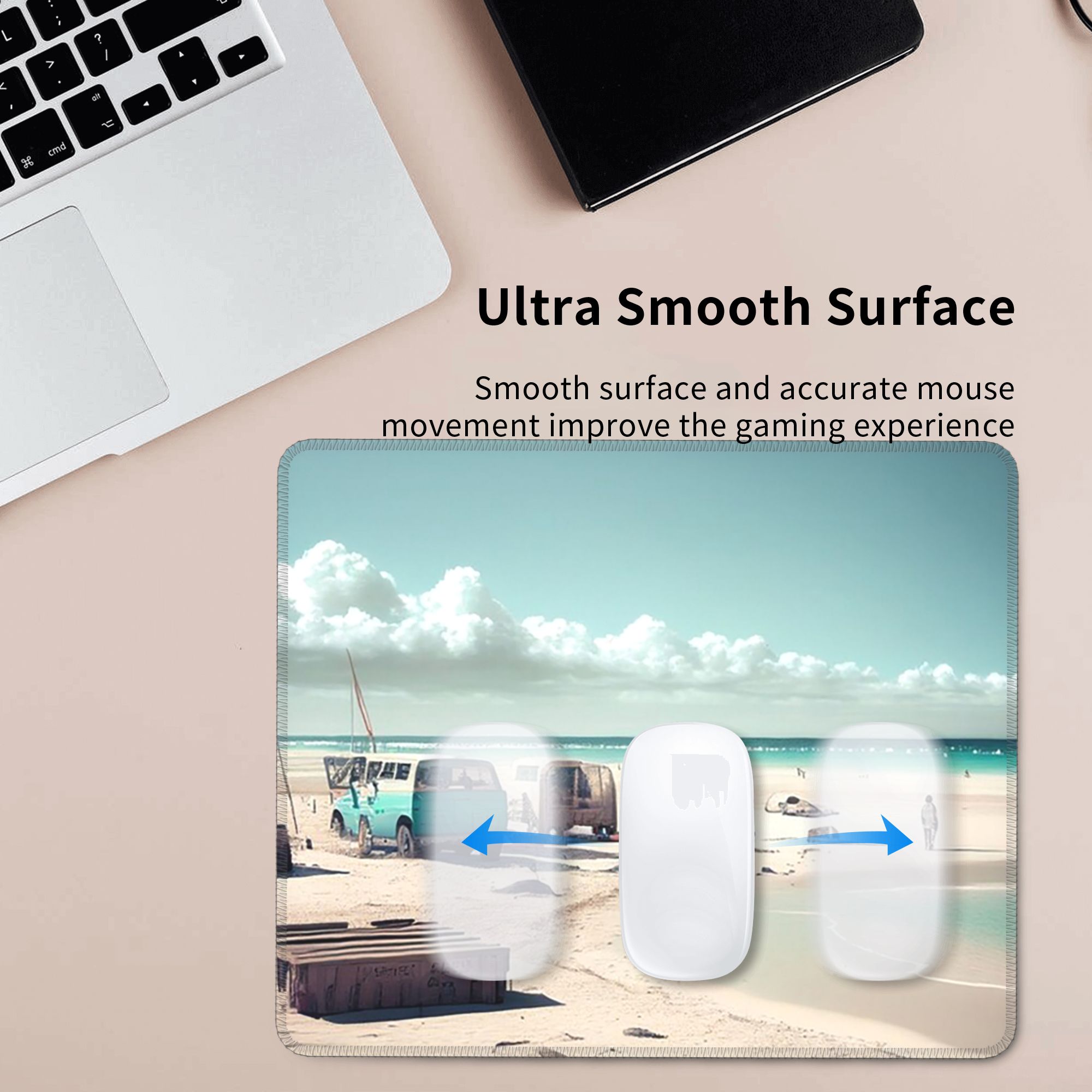 독특한 해변 풍경과 캠핑카 마우스 패드 컴퓨터 키보드  - Office Table Accessories Unique 리뷰 및 가격