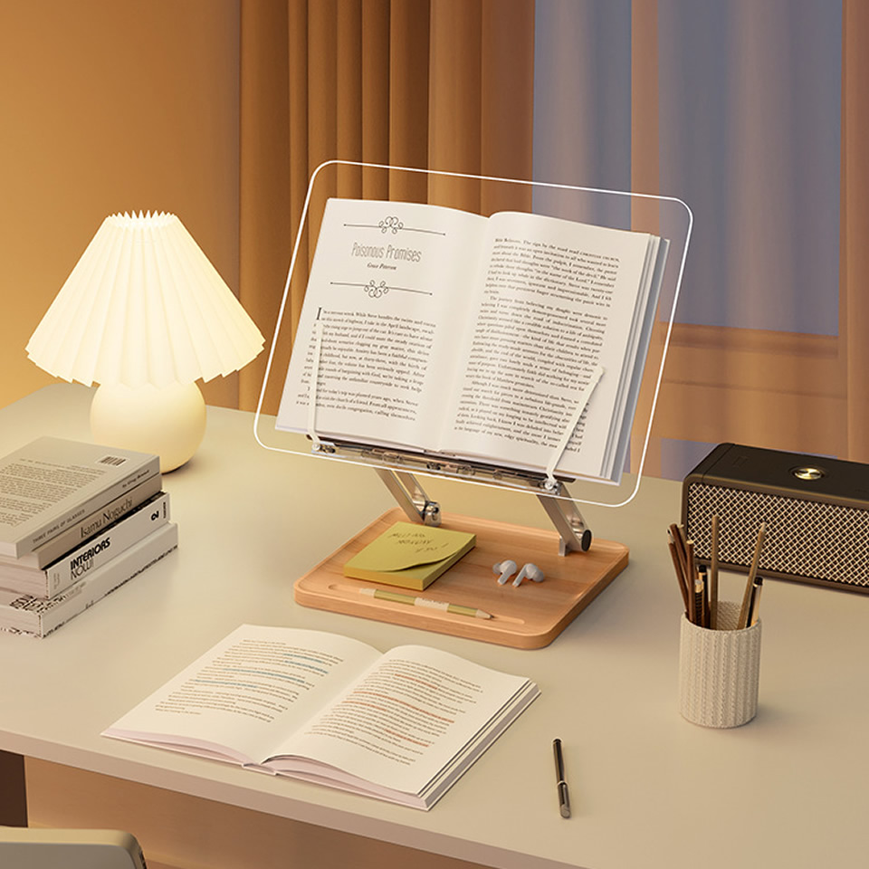 가벼운 투명 아크릴이 포함된 나무 독서대 다기능 리프팅 - Laptop Tablet Accessories 리뷰 및 가격