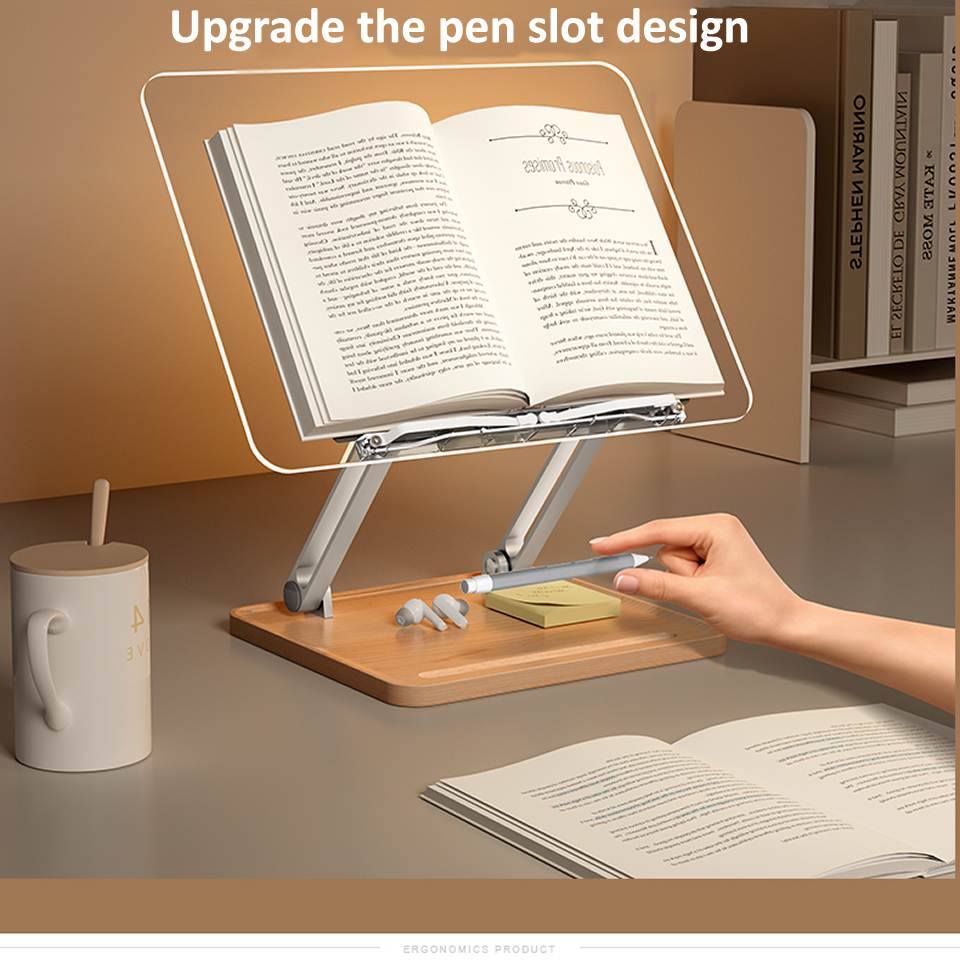 가벼운 투명 아크릴이 포함된 나무 독서대 다기능 리프팅 - Laptop Tablet Accessories 리뷰 및 가격