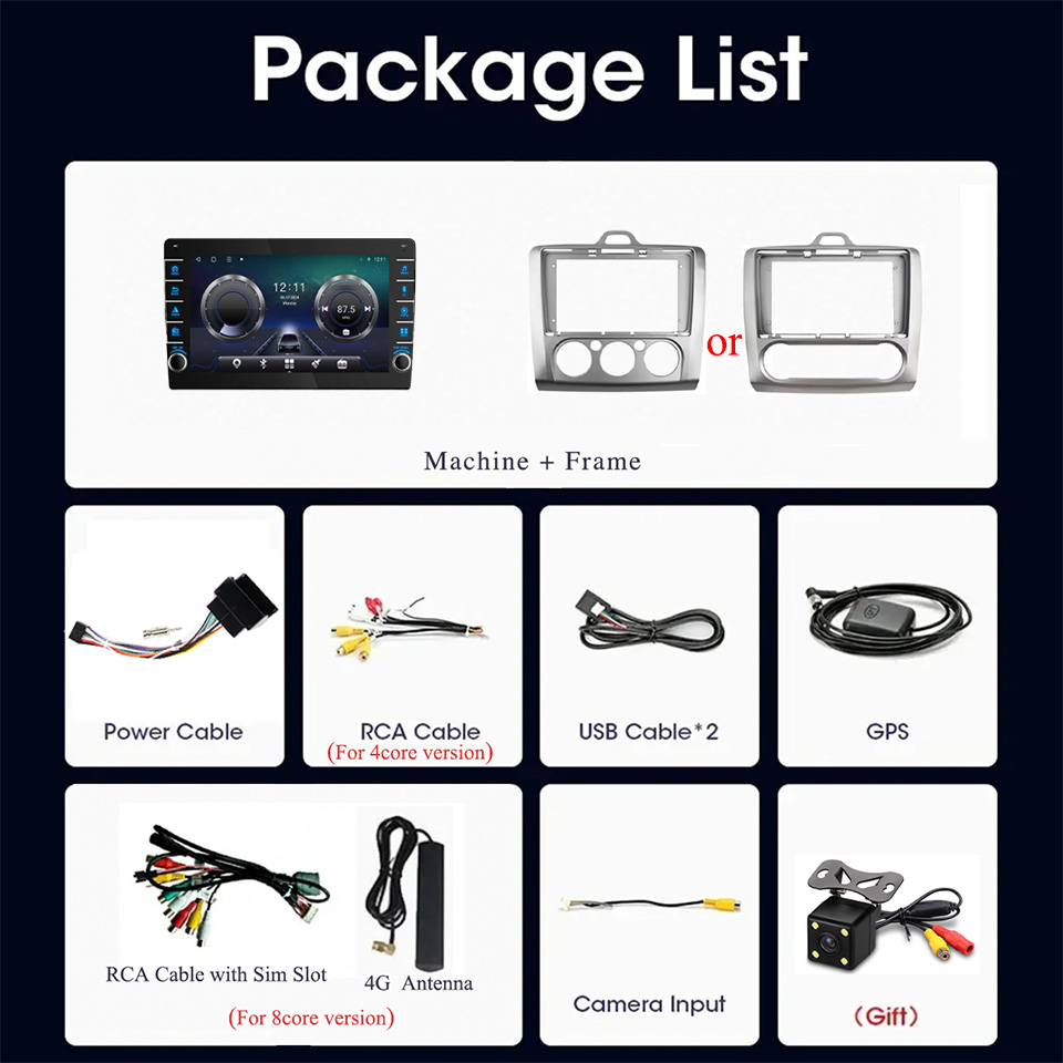 포드 포커스 2004 - 2011 용 8G + 128G - Tablet Danish Mobile & Accessories 리뷰 및 가격