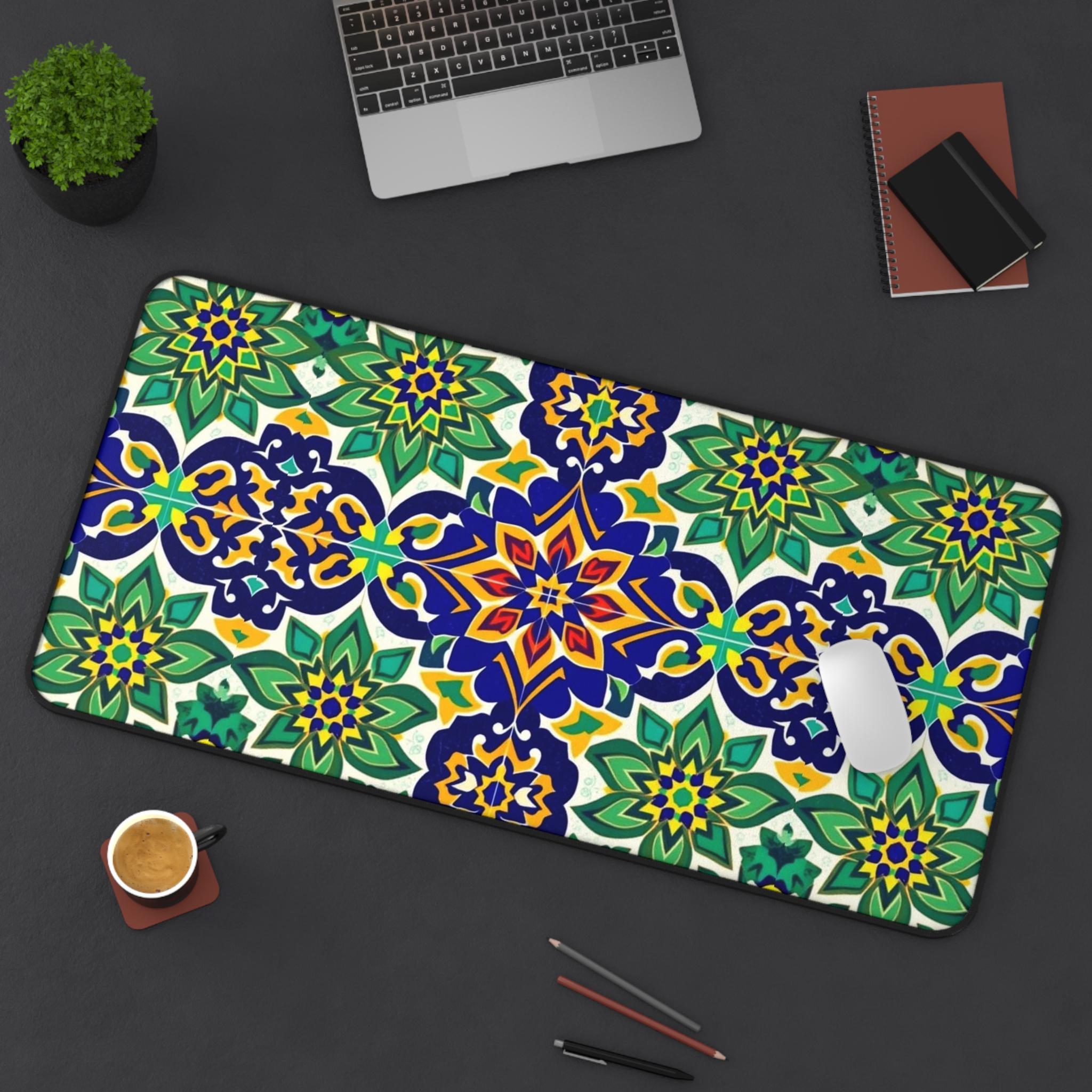 다채로운 꽃무늬 테이블 매트, 세련된 홈 오피스 장식, - Office Table Accessories Unique 리뷰 및 가격